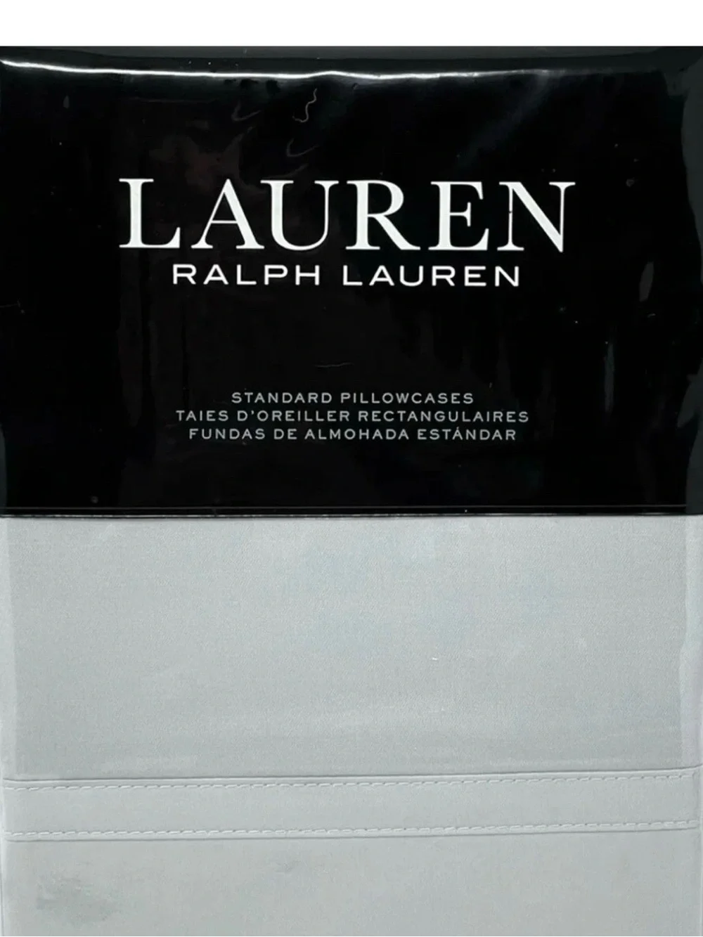 Lauren Ralph Lauren 2 Standard Pillowcases Spencer Solid Sateen Sage green NWT